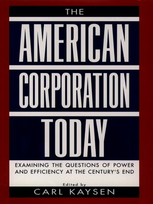 cover image of The American Corporation Today